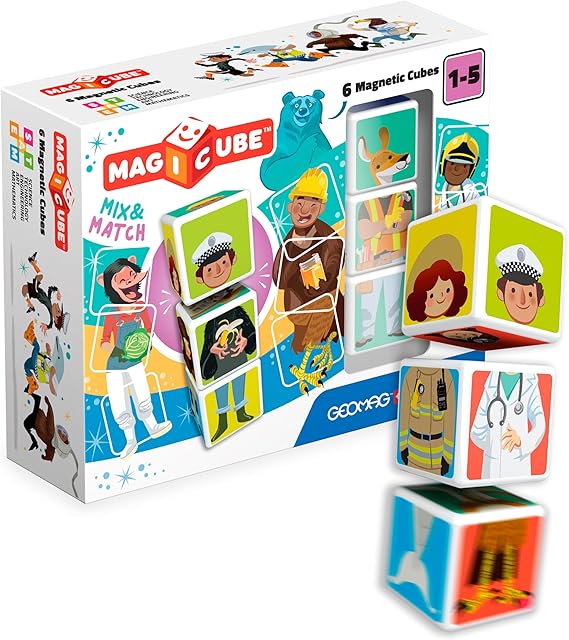 Geomag - Magicube Match & Mix Juguetes de construcción, Multicolor, 6 Piezas, 123 oferta Amazon