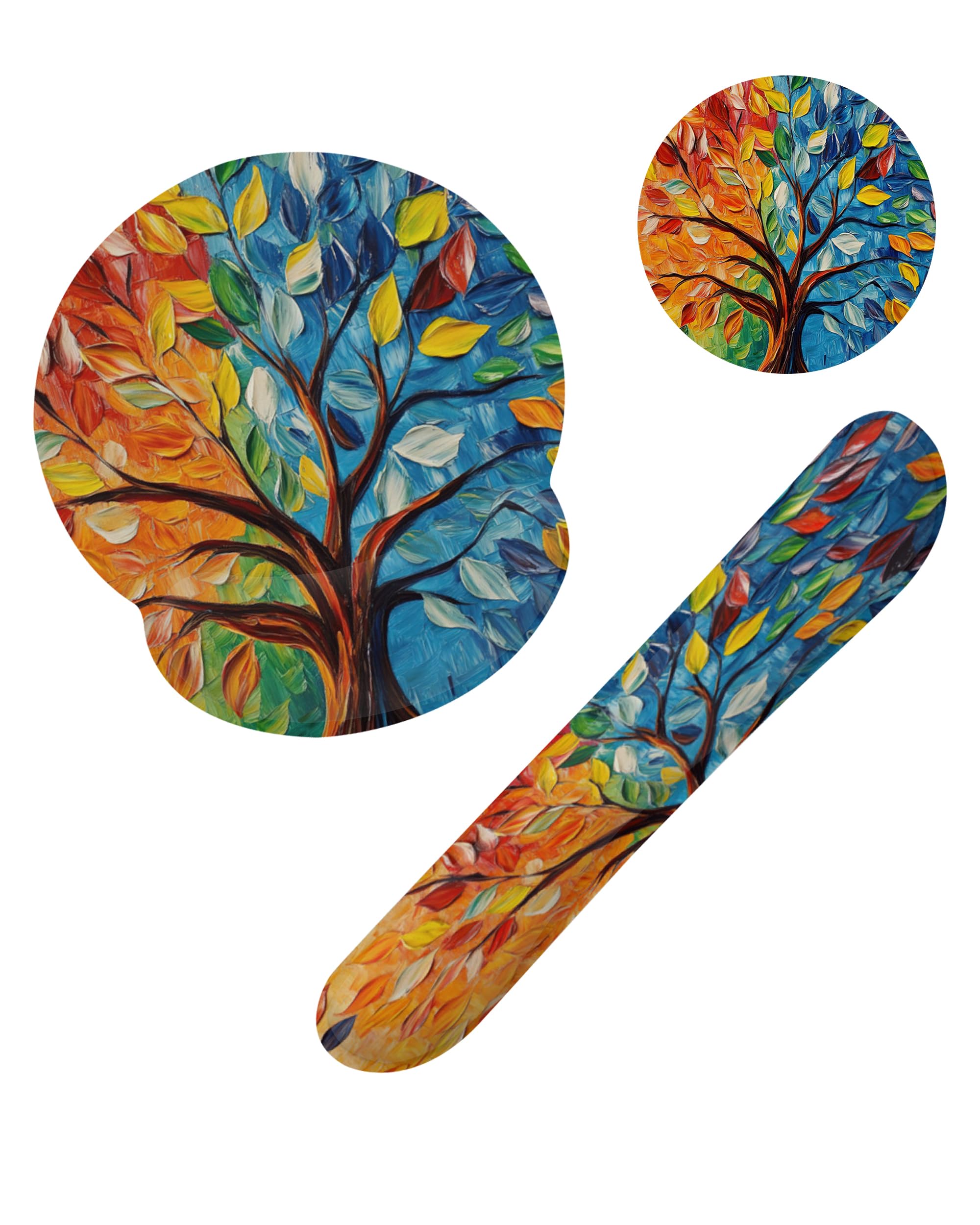Tree of Life Mouse Pad with Wrist Rest and Keyboard Wrist Rest Set Non-Slip Rubber Base Memory Foam