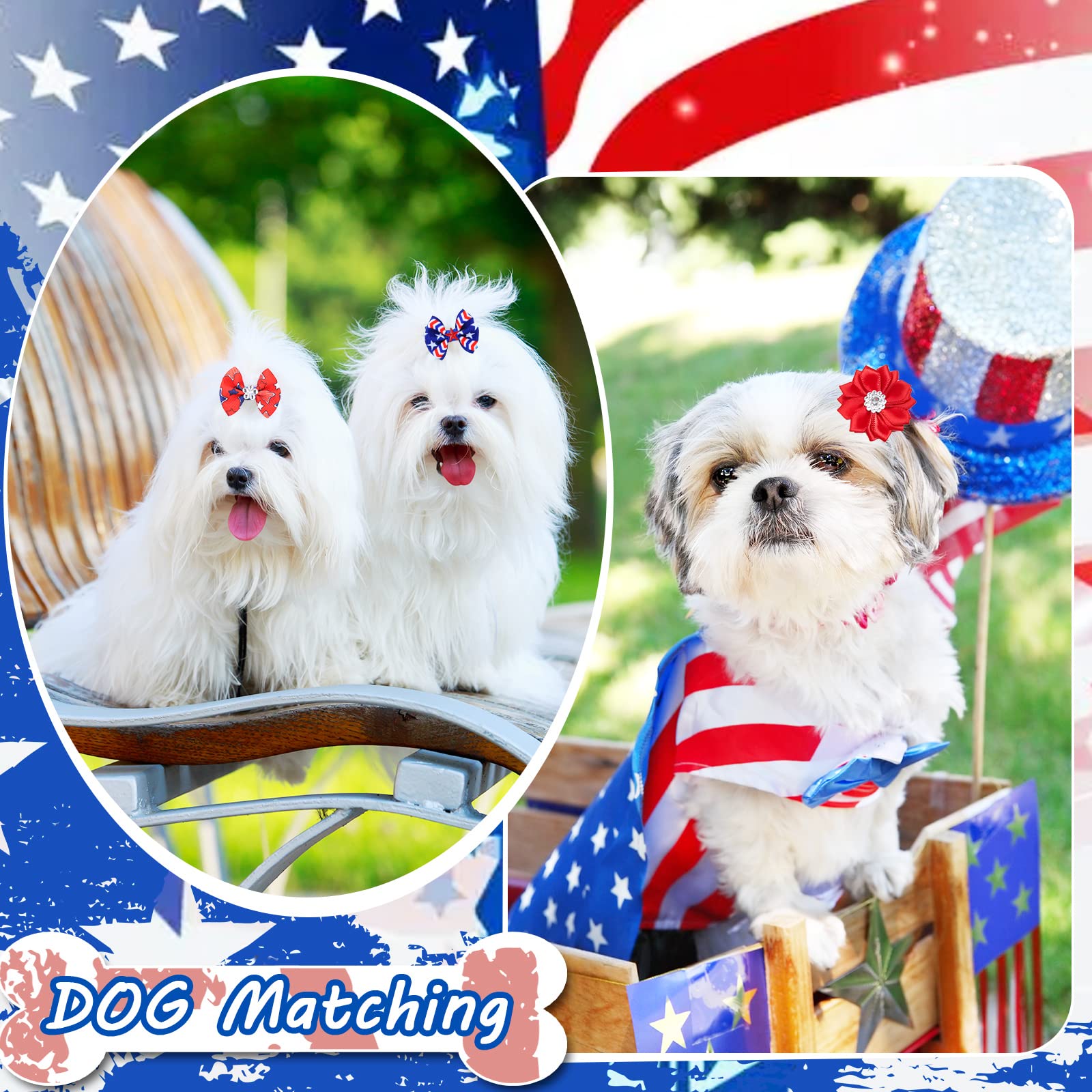 patriotic dog bow tie
