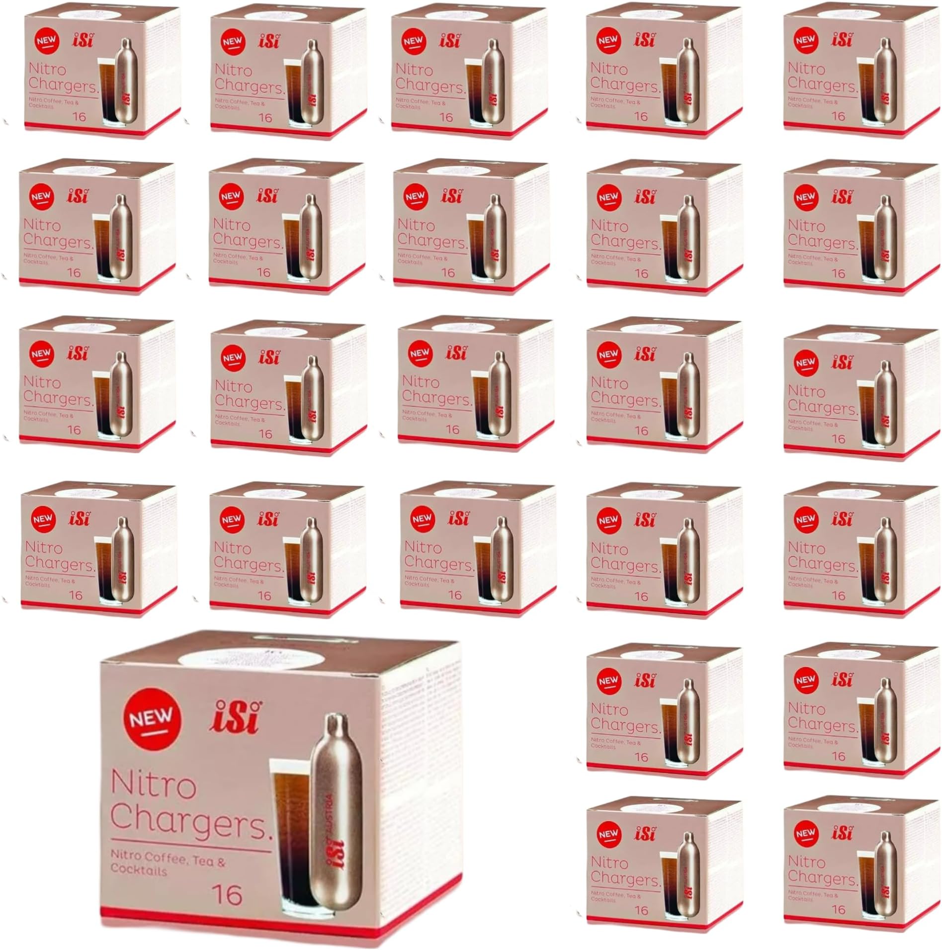 iSi North AmericaNitro Charger with Nitrogen Gas for use with Nitro Whip, Case of 24-16 Packs