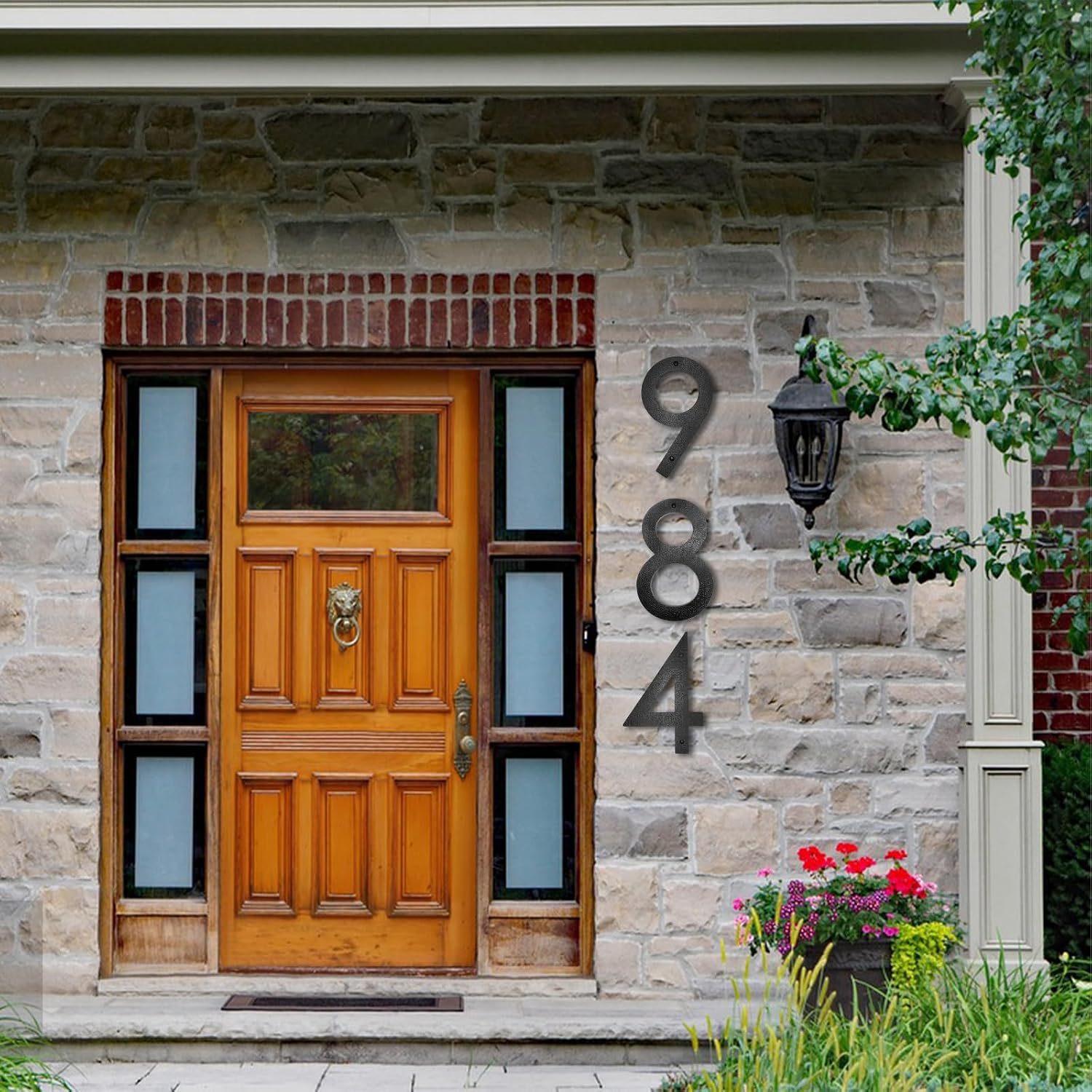 10 Inch Floating Black House Number for Outside | Large House Numbers Modern | Address Number/Door Garage Gate |911 Visibility Signage (2)