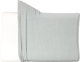 Pillow Cover, Stretchable Type, Easy to Put on and Take off, Antibacterial, Deodorizing, Soft, Pillow Cover, Towel, Pile, Washable, Tubular Type, Solid, Blue, Approx. 14.2 x 22.4 inches (36 x