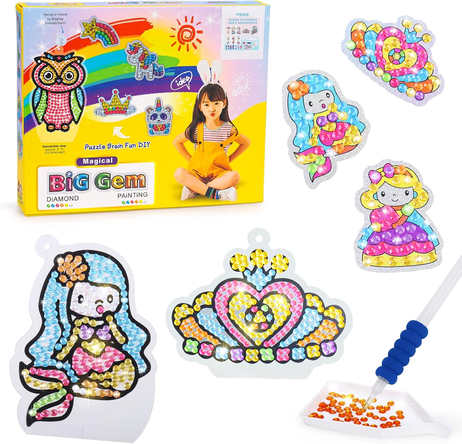 Diamant Painting A5 Notizbuch Set - Bastelset Für Mädchen 6-12 Jahre