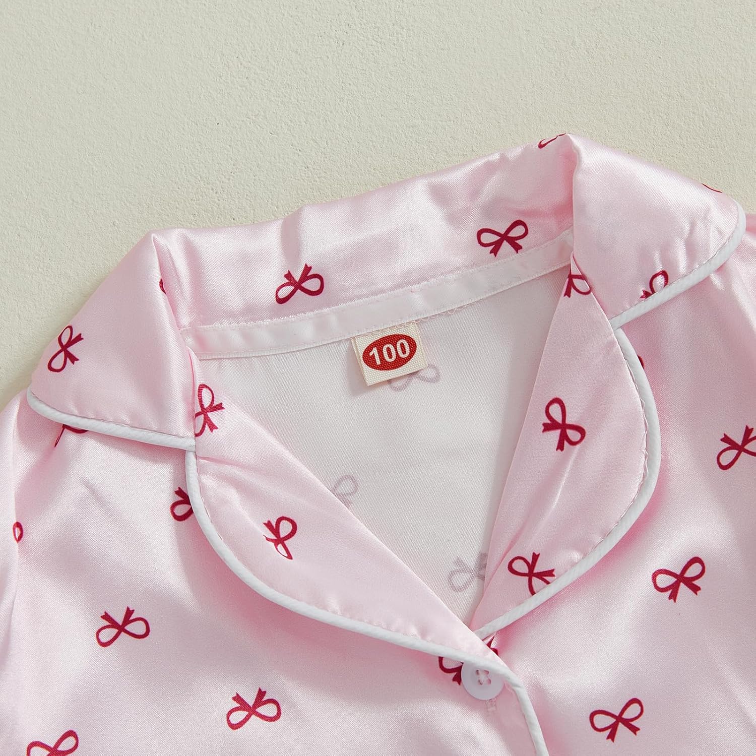 Toddler Baby Girl Boy Silk Satin Pajamas Set Button Down Pjs Kids Long Sleeve Shirt Pants Christmas Pjs Sleepwear - Image 6