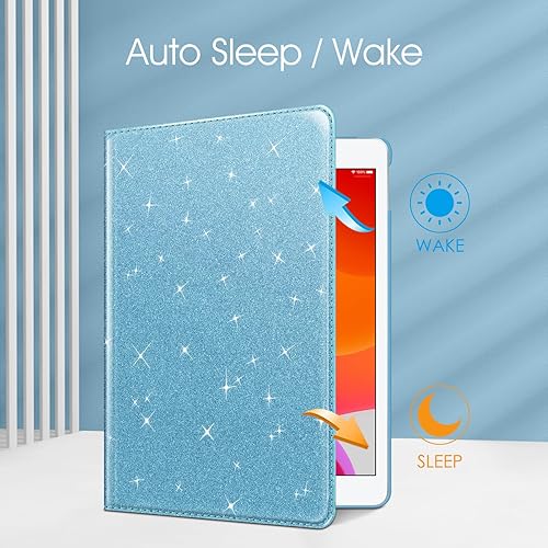 Vista 160 de Fintie - Funda giratoria para iPad de 9ª generación / 8ª generación / 7ª generación, de 10.2 pulgadas, funda giratoria en 360 grados, funda Azul