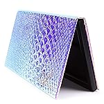 Allwon Magnetic Palette Mermaid Empty Makeup Palette with Mirror and 20Pcs Adhesive Empty Palette Metal Stickers for Eyeshadow Lipstick Blush Powder