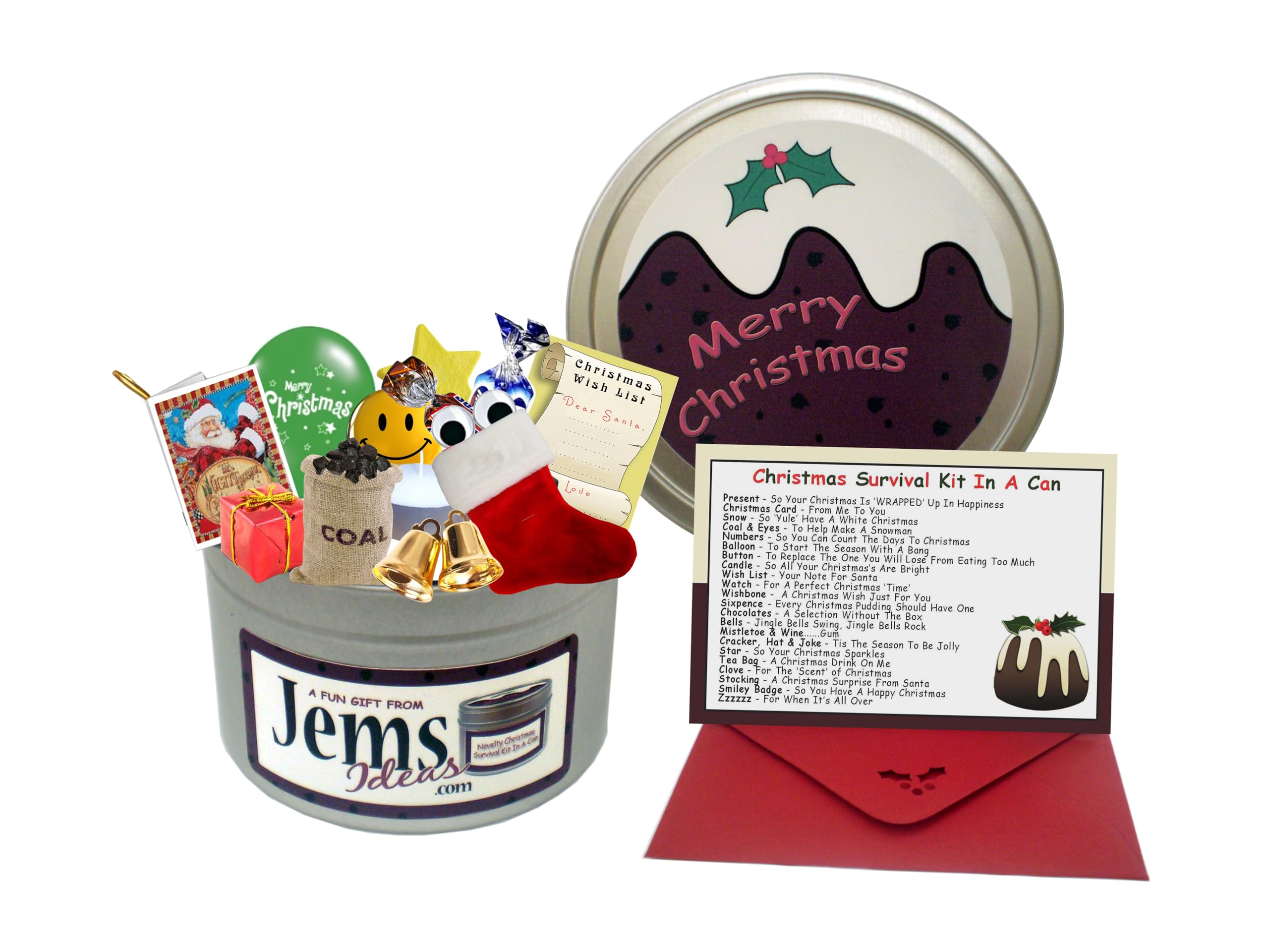 Survival Kit In A Can Christmas Secret Santa Stocking Filler Gift Set. Fun Xmas Present Idea