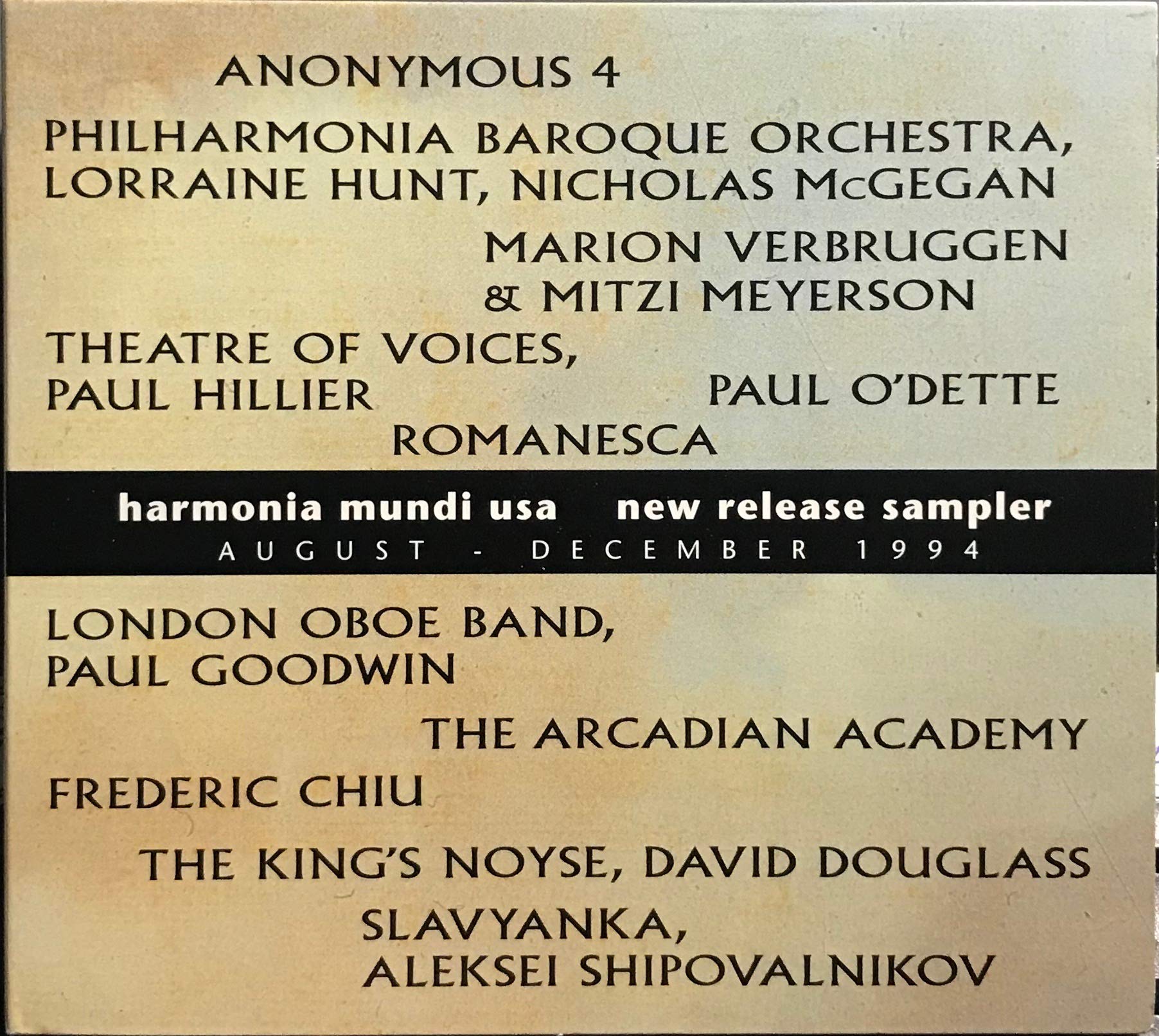 Hm Usa New Release Sampler 8-94 [Audio CD]