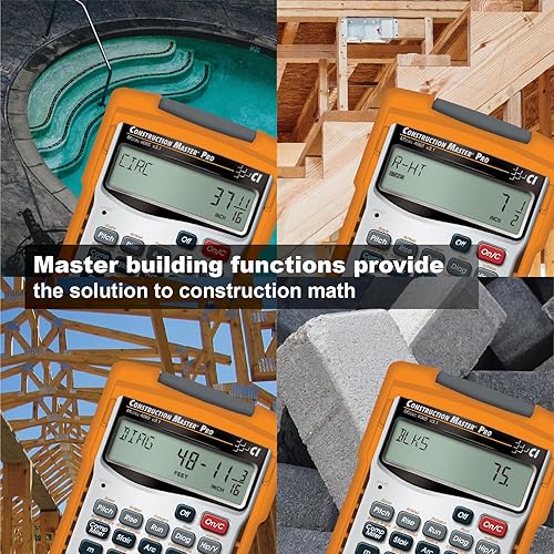 Vista 61 de Calculated Industries 4065 Construction Master Pro Advanced Construction Math Calculadora de fracciones de pies y pulgadas para contratistas