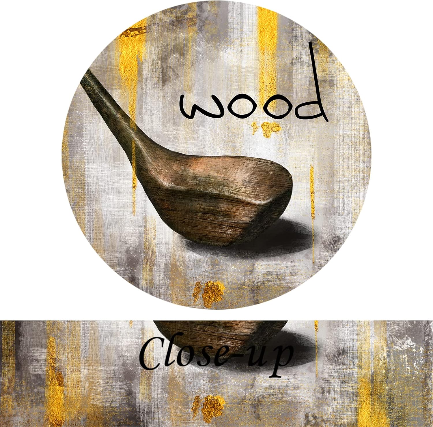 Vintage 4 Pieces Golf Clubs Canvas Wall Art Modern Leisure Sports Canvas Art Wall Decor Canvas Prints Set of 4 Contemporary Living Room Office Decoration Easy Hanging Each Size 12x16inch (Small) - Image 5