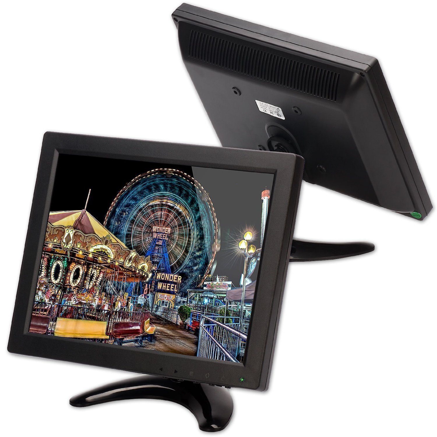 BW Monitor multimedia a color de alta resolución 800 x 600 LCD CCTV con entradas HDMI/AV/VGA/BNC para PC, sistema DVR de seguridad
