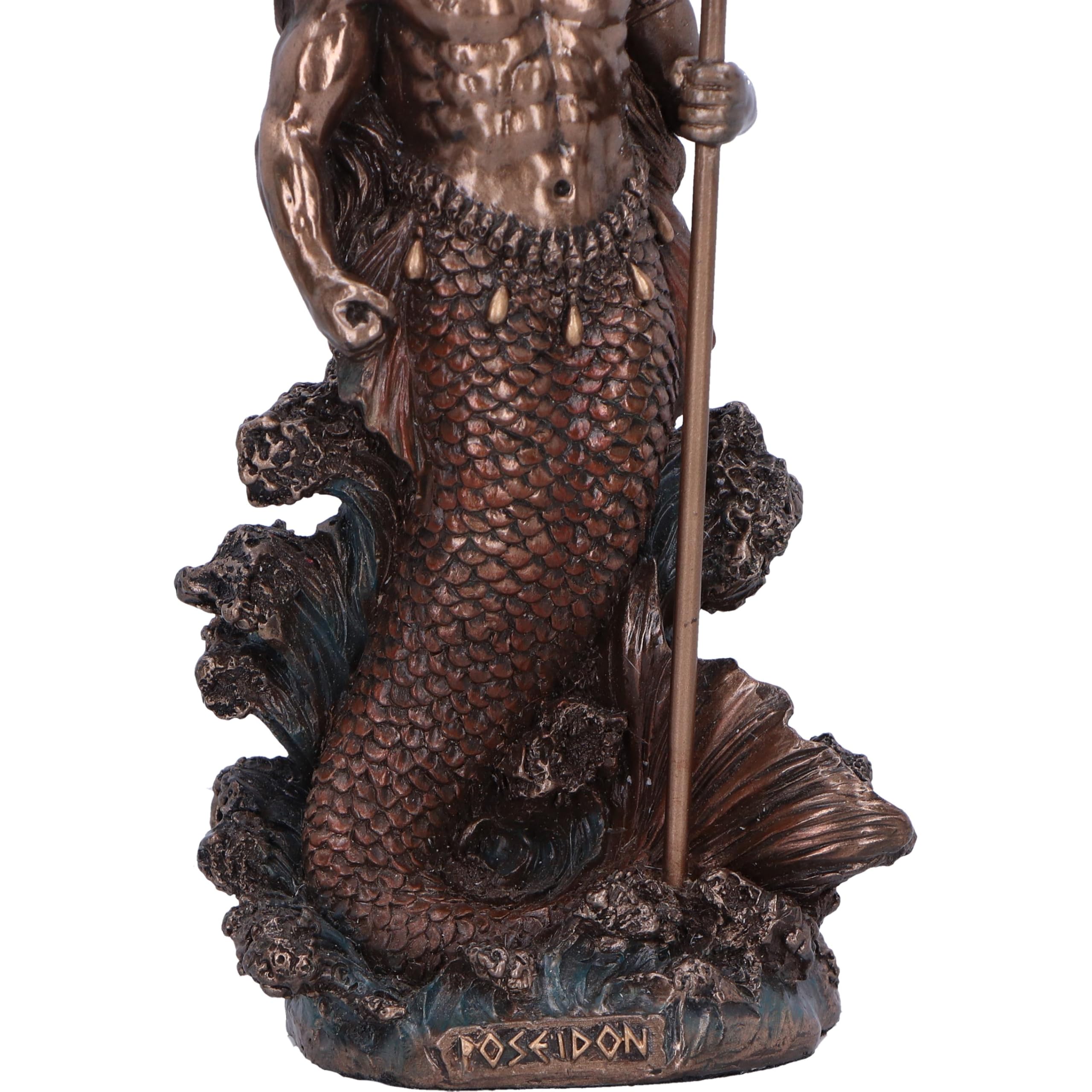 Nemesis Now Poseidon griechischer Gott des Meeres (mittel) 18 cm, Kunstharz, gegossen aus feinstem Harz, fachmännisch handbemalt