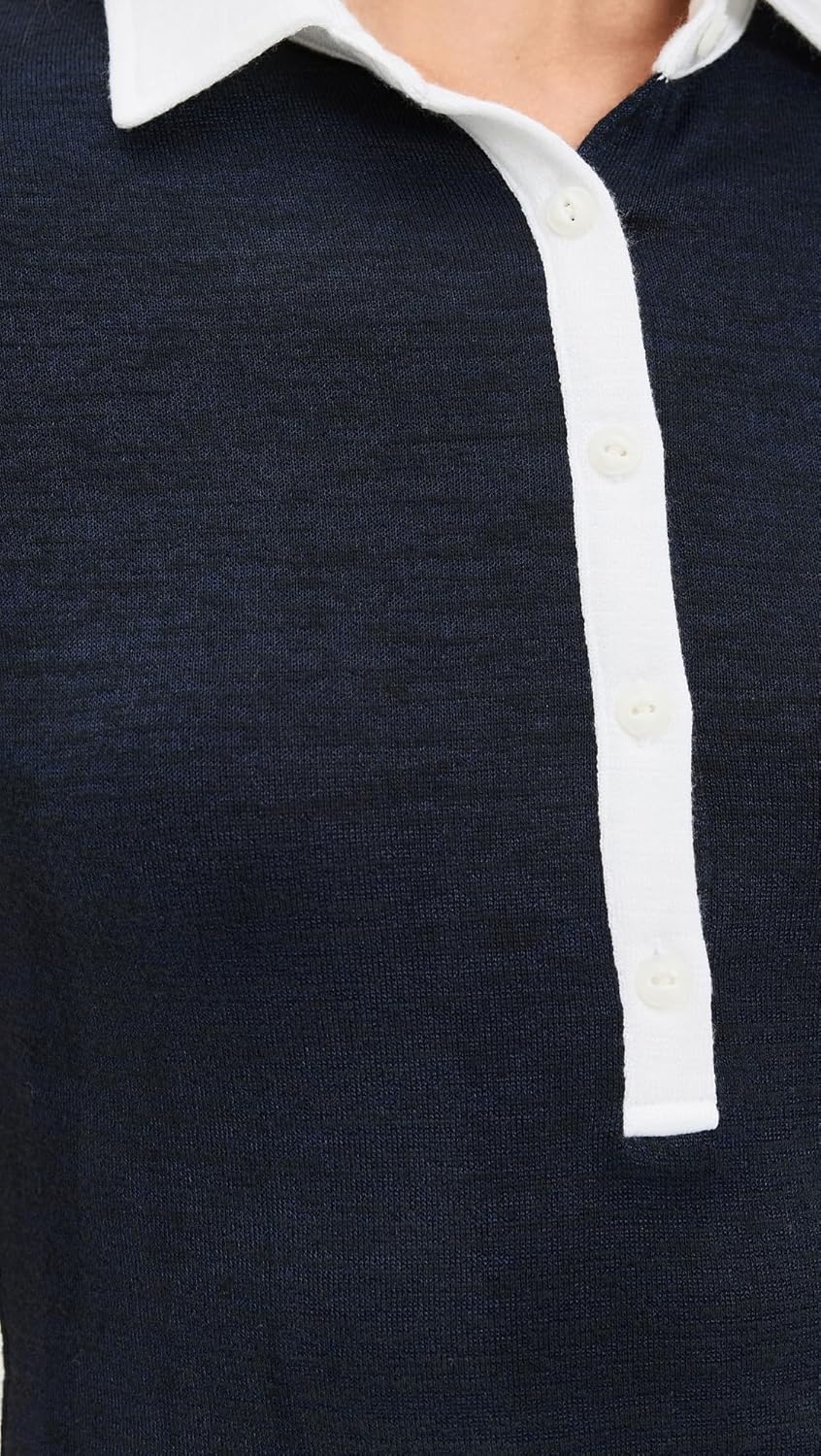 rag & bone Women's The Knit Button Short Sleeve Polo - Image 6