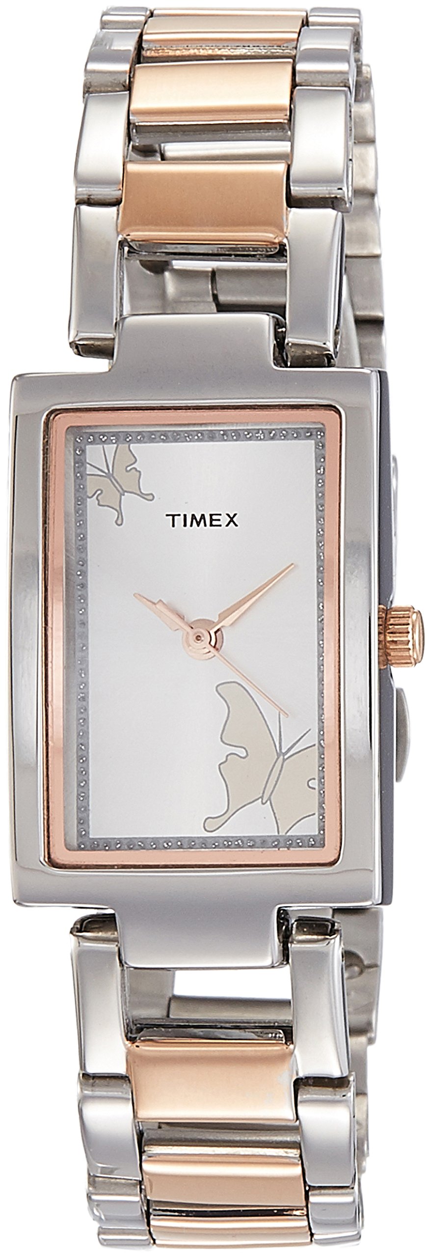 TIMEX Women 3 Hand Analog Silver Rectangular Dial Watch - TWEL11302 (B01K57NJ5K) Amazon Price History, Amazon Price Tracker