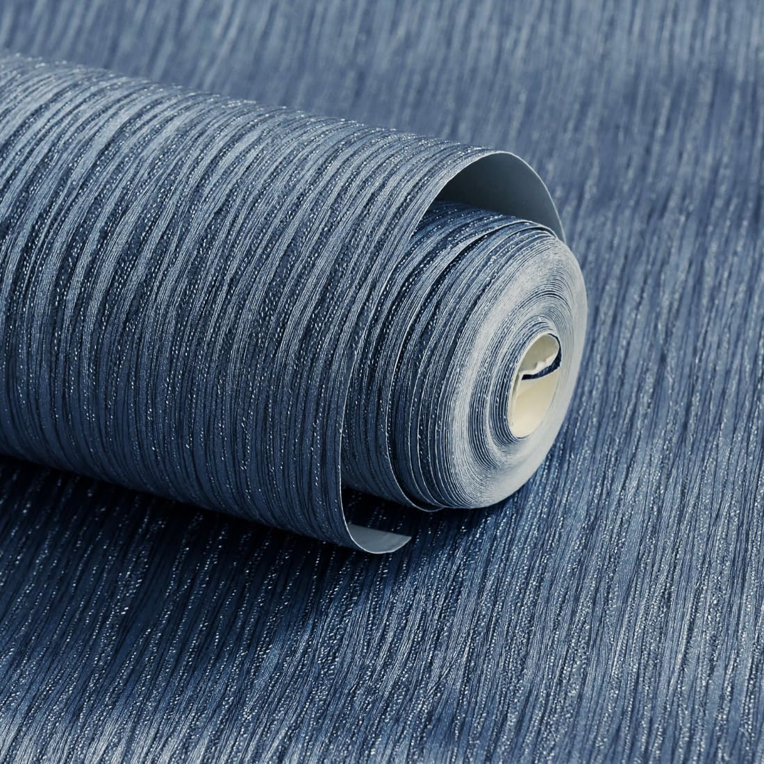 World of Wallpaper Roma Metallic Texture, Steel Blue/Silver (WOW098)