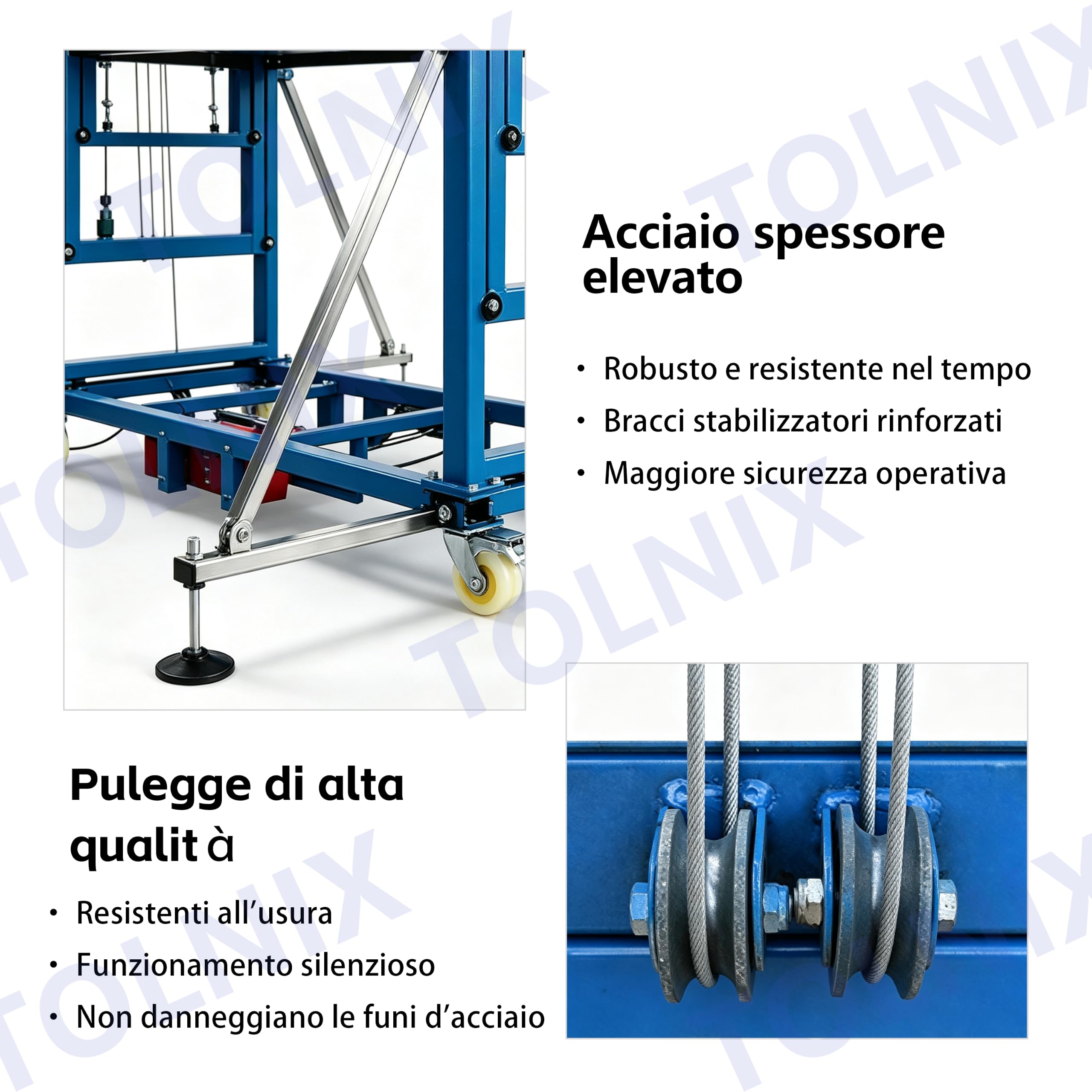 Plataforma elevadora eléctrica de andamio, andamio móvil mejorado con barandilla protectora, torre de trabajo regulable en altura para pintura interior, pladur y obras de construcción(5m/16ft)