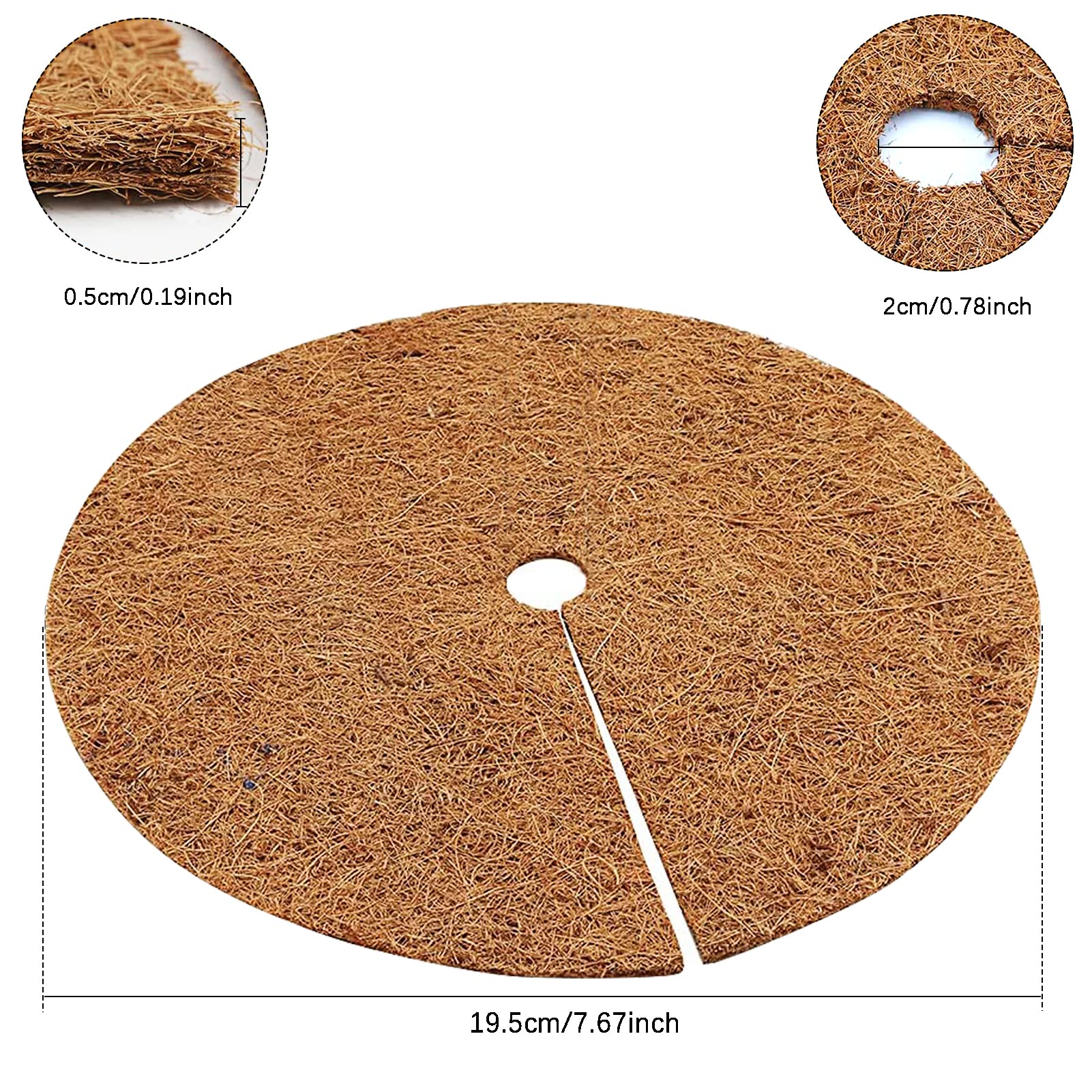 Tappetini In Fibra Di Cocco - 10 Dischi Protettivi Naturali Per Piante E Alberi | Controllo Erbacce - Foto 14