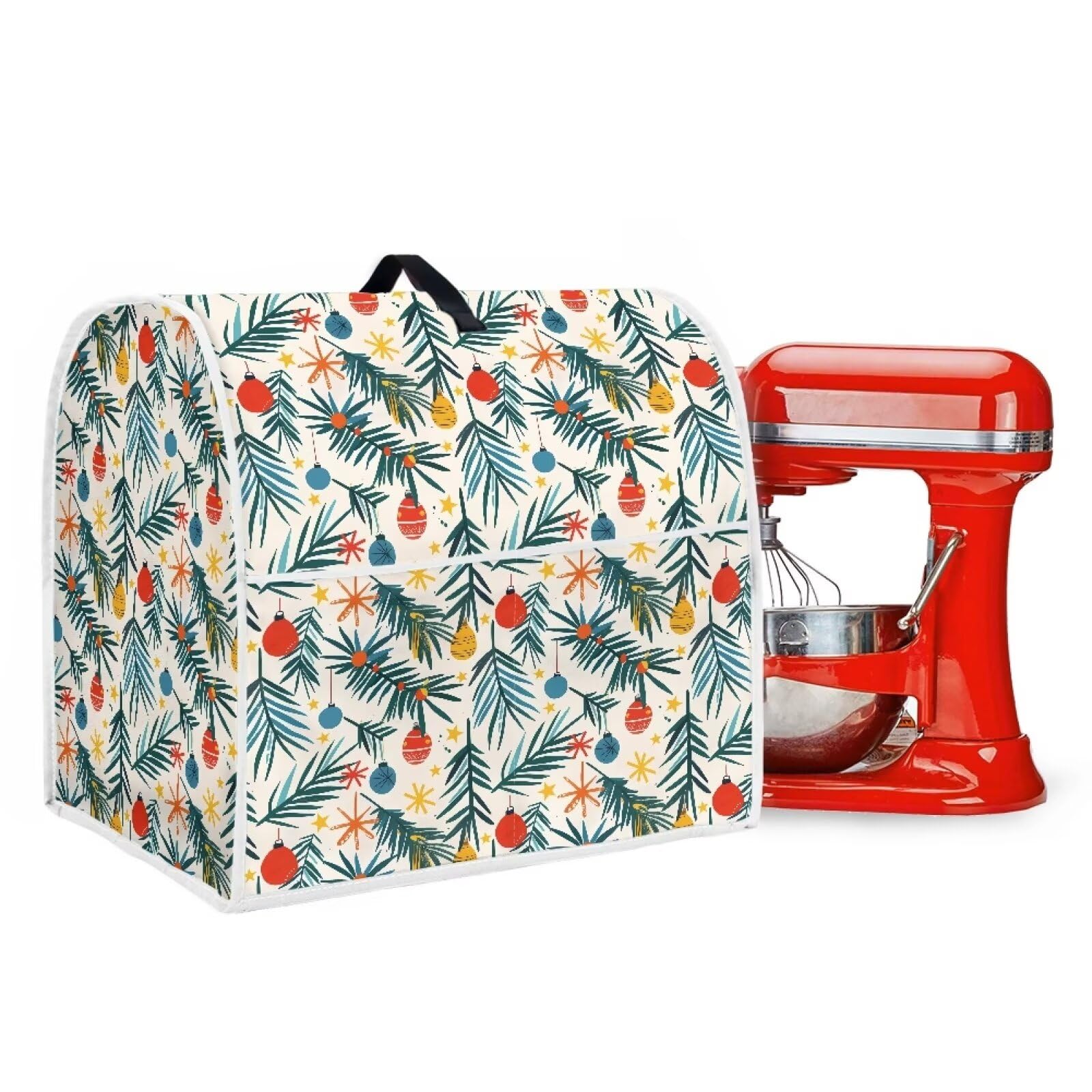 Green Leaves Kitchen Aid Covers for Stand Mixer 6-8 qt Christmas Decoration Small Kitchen Appliance Covers Suitable for Most Mixer Food Processor Coffee Maker Juicer