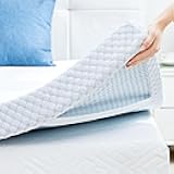 SINWEEK 3 Inch Twin Cooling Memory Foam Mattress Topper for Pressure Relief, Thick Bed Mattress Pad with Cooling Soft Cover and Adjustable Straps, CertiPUR-US Certified