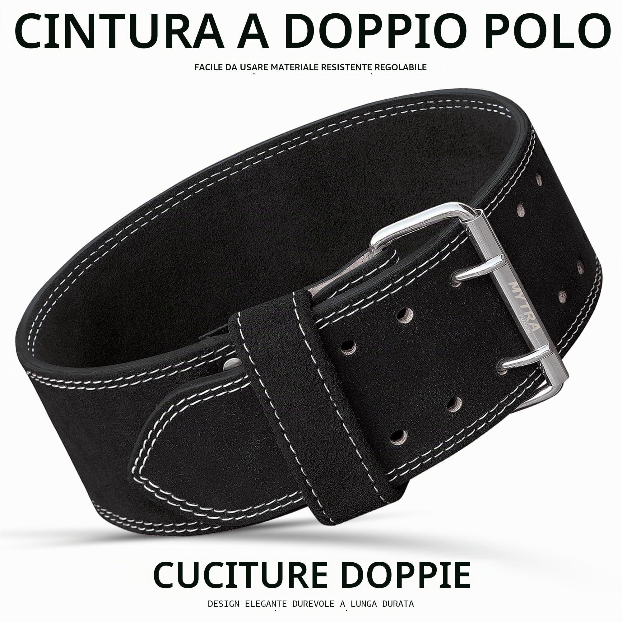 Mytra Fusion Power Weight Lifting Belt L4 Weight Training Leather Belt Power Belts for Squats Workout
