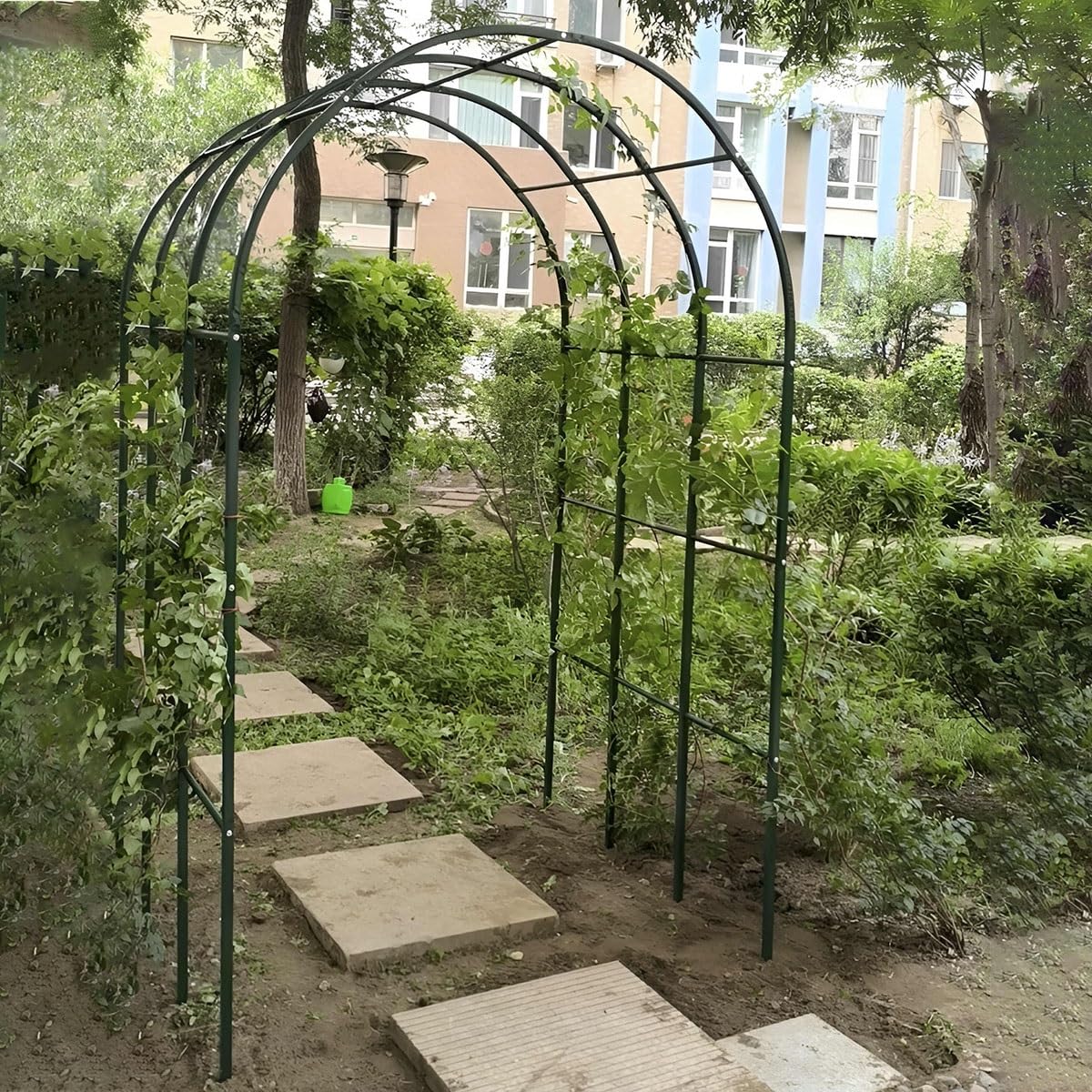 Metal do roślin pnących regulowana 300 x 250 cm kratka solidna altana zewnętrzna na wesela i imprezy zielona wysokość 120350 cm idealna do dekoracji na zewnątrz