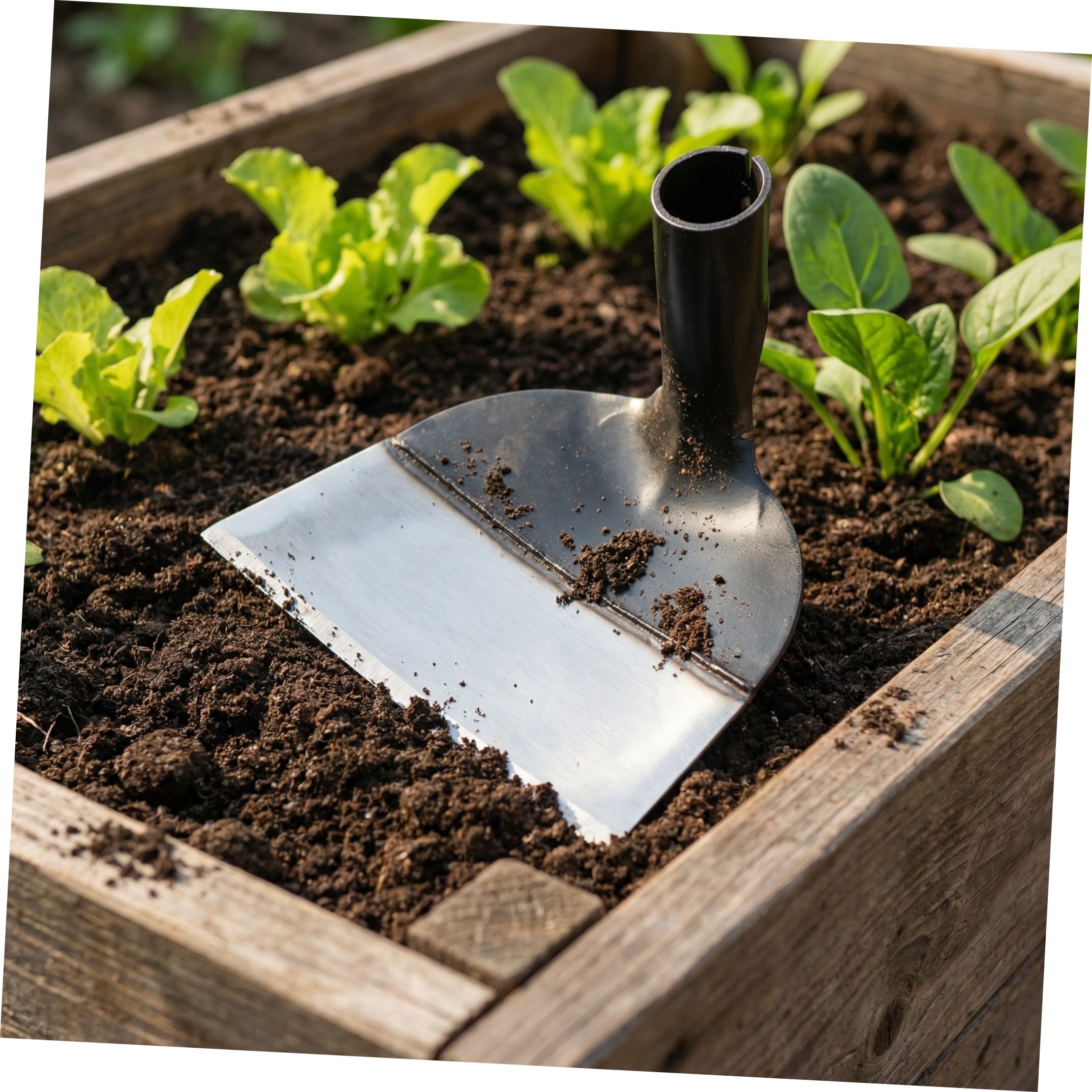 Tofficu Zappetta in Acciaio per Diserbo e Allentamento Terreno da Giardino senza Manico per Giardinaggio e Orto