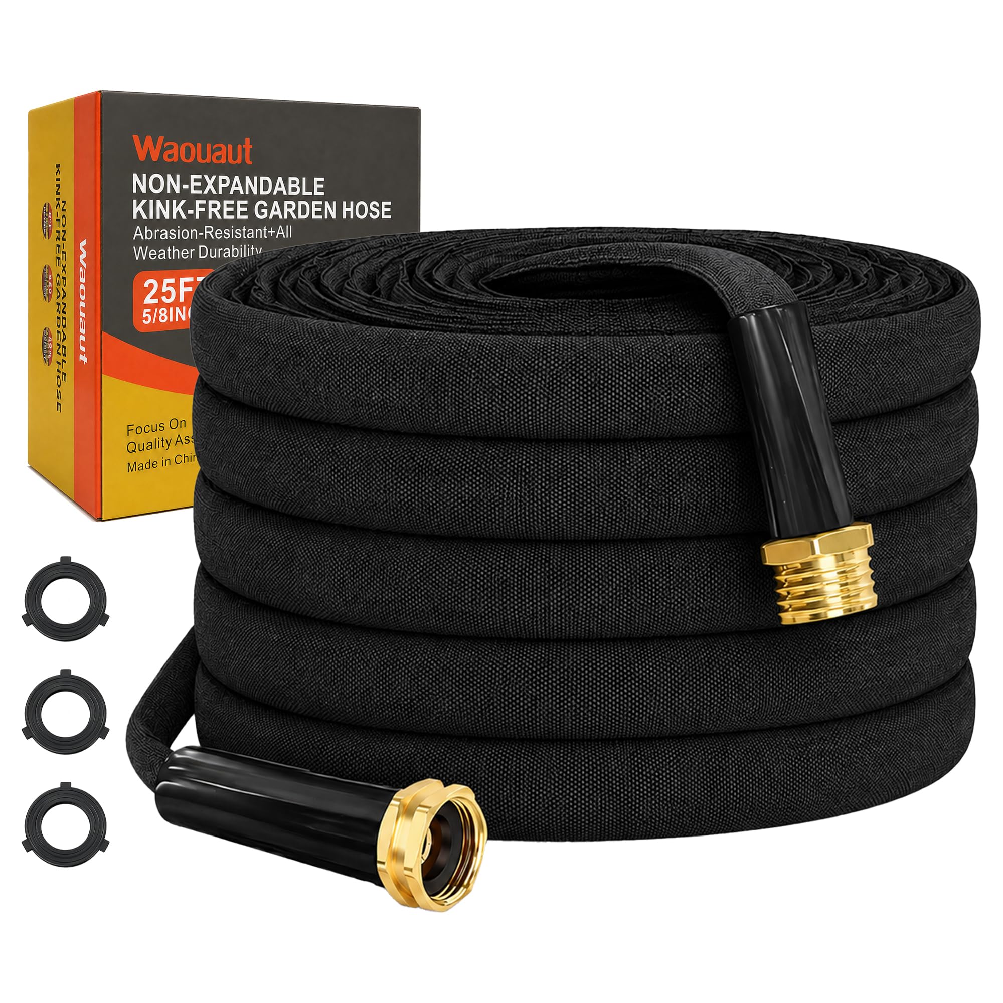 View 1 of 25FT Garden Hose, 5/8-Inch Flat Ultra Lightweight Flexible & Kink Free