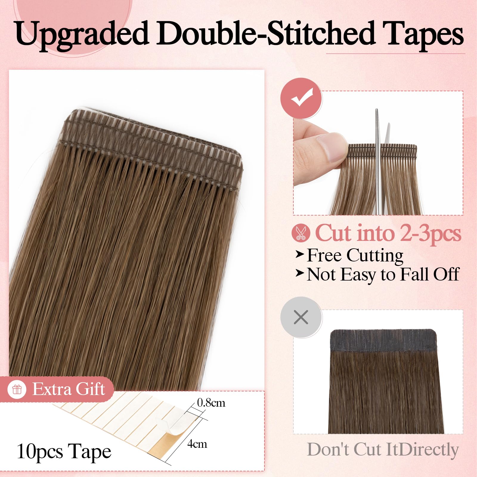 SEGOHAIR Tape in Hair Extensions Human Hair - Image 2
