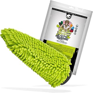 Nuke Guys XL chenille wash glove - car wash glove made of ultra-soft microfibre - Microfiber Wash Mitt - for a lint free and scratch-free car wash - Green