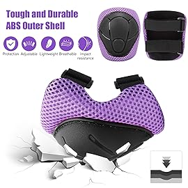SAMIT Knee Pads for Kids 3-14 Years Boys Girls Protective Gear Set Toddler Knee and Elbow Pads with Wrist Guards 6 in 1 Safety Gear Set for Skating Cycling Bike Rollerblading Scooter Roller Skates