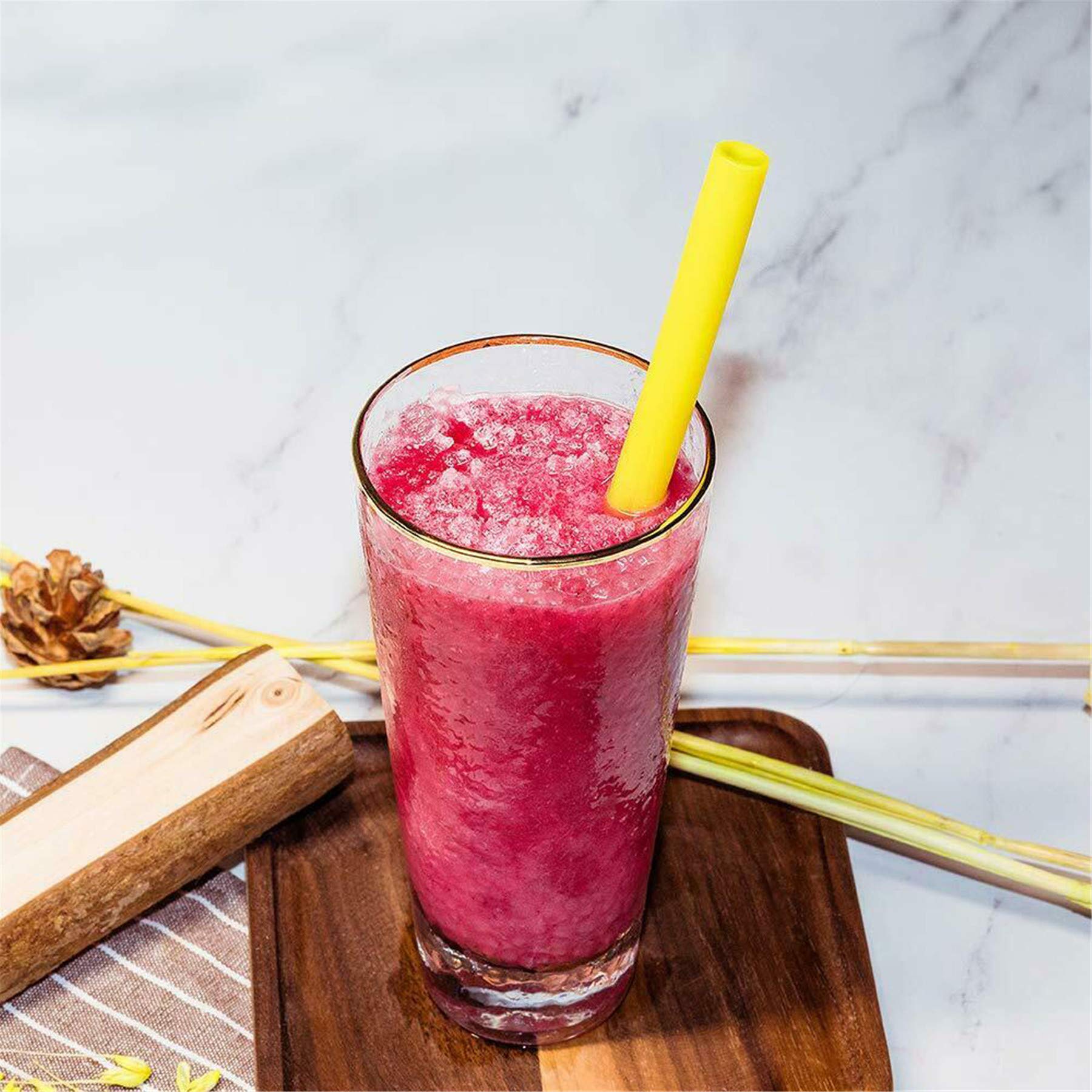 tifanso Wiederverwendbare Silikon-Trinkhalme mit Reinigungsbürsten, 25,4 cm, flexibel, extra breit, groß, ideal für 850 ml und 567 ml Trinkgläser Yeti/Rtic und Milchshakes, 14 Stück