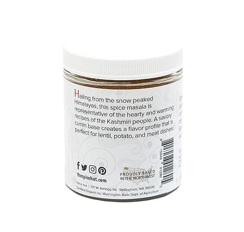 Miniatura 7 de The Spice Hut Condimento orgánico Masala de Cachemira, mezcla de especias rápida y fácil para cocinar india, con sal de 4 onzas