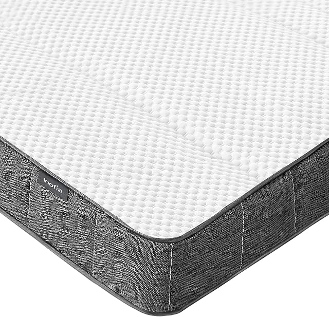 Inofia Sleep Double Gel Memory Foam Mattress Topper,3" Gelgem Mattress Topper With Removable Cover, Maintains a Cooler Sleep By Gel Infused, Rest Easy on Sofa or Mattress(135×190×7.5cm)