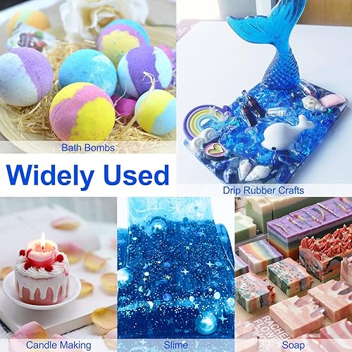 Miniatura 7 de CHANGTIKEJI Polvo de mica, 63 colores, 0.35ozbotella de pigmento natural para resina epoxi, brillo de labios, sombra de ojos, pintura, tinte,