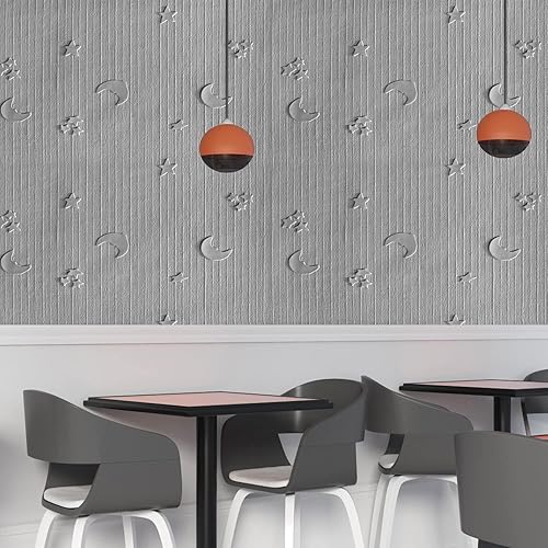 Miniatura 6 de Papel tapiz gris texturizado para despegar y pegar papel tapiz grueso en relieve XPE duradero autoadhesivo extraíble Yokomoto moderno 3D patrón de