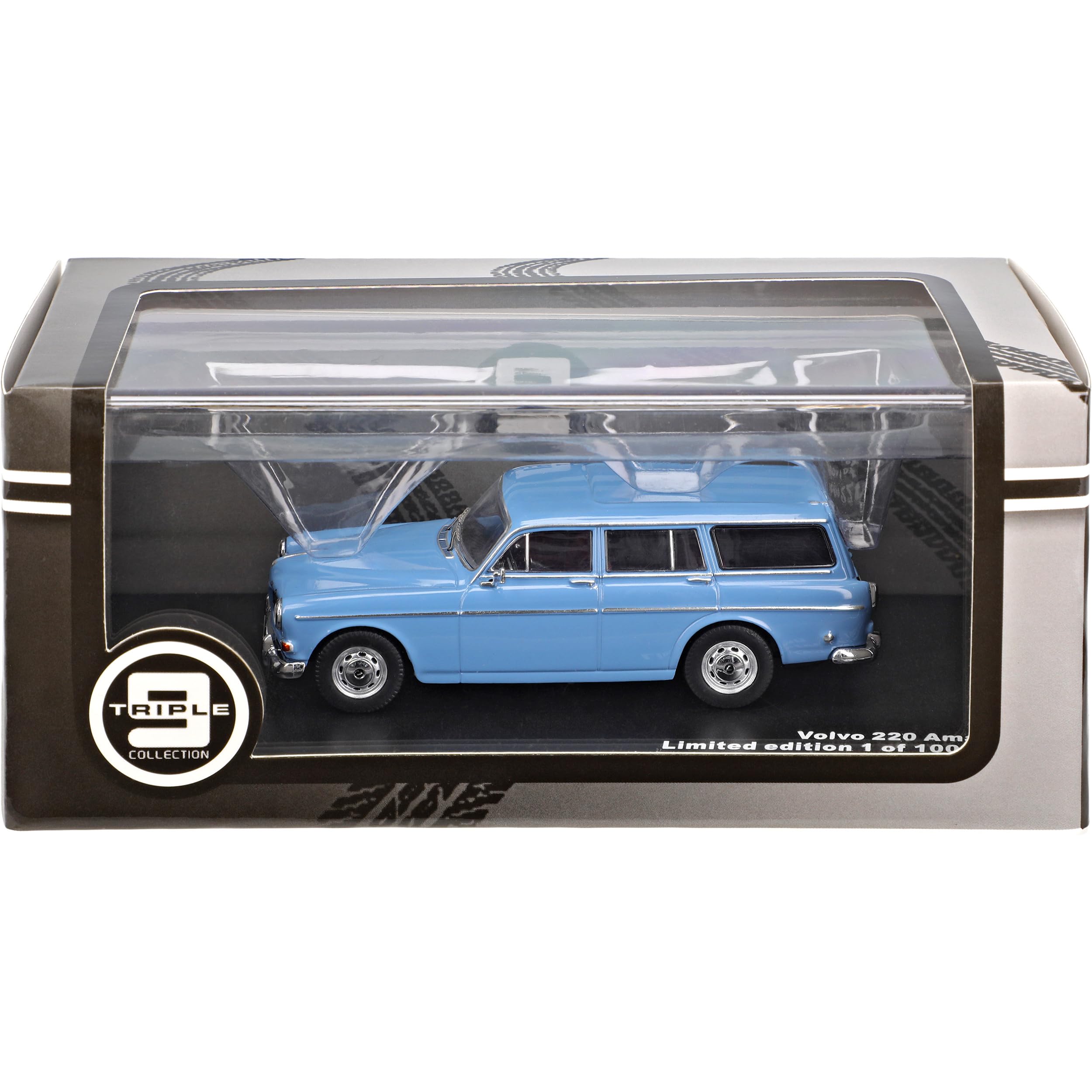 alles-meine.de GmbH Volvo 220 Amazon 1962 Kombi Hell Blau limitiert 1 von 1008 Triple 9 1/43 PremiumX Modell Auto mit individiuellem Wunschkennzeichen