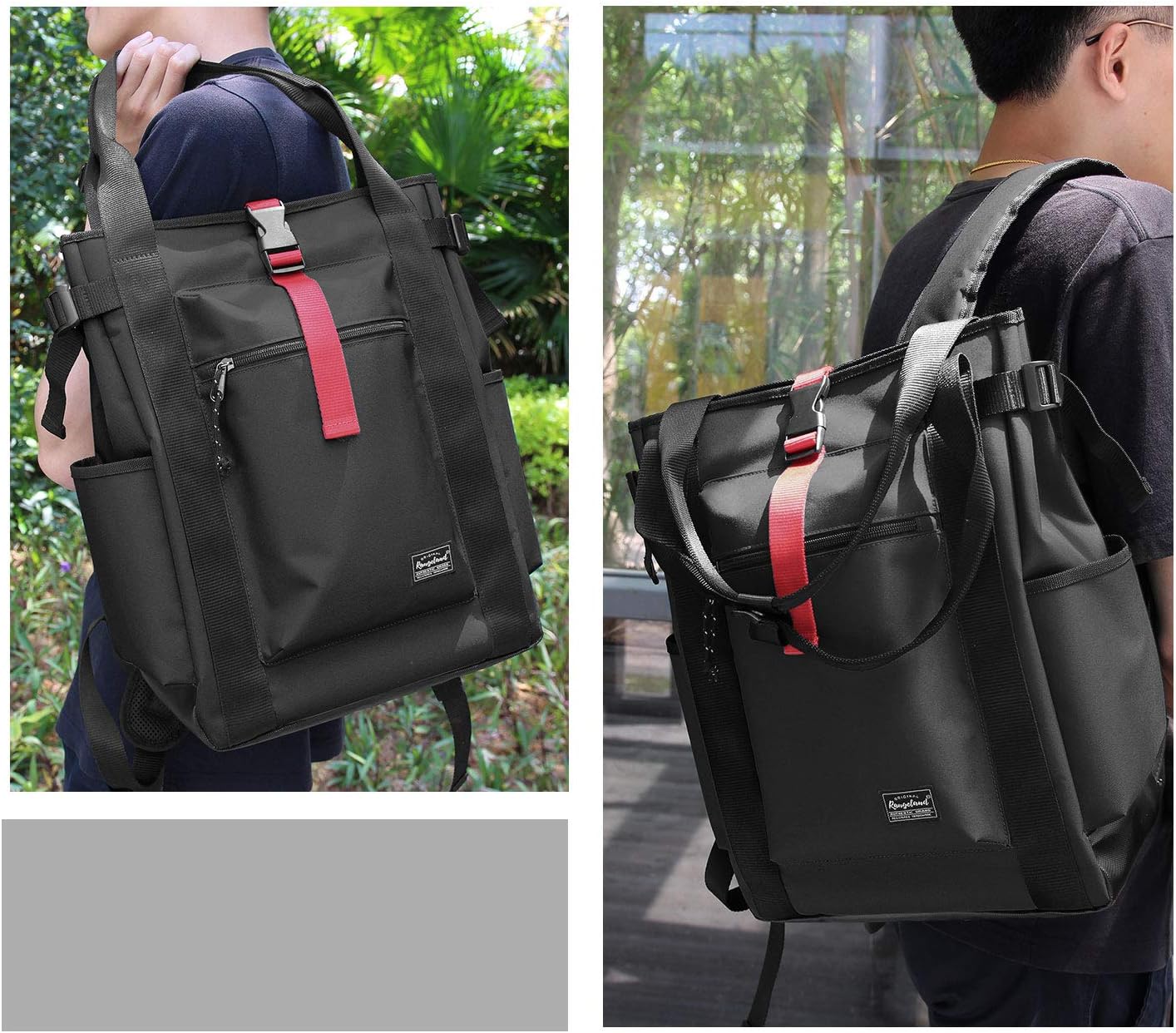 Best Deal Product Rangeland Unisex Laptop Tote Backpack (Black) Sturdy Polyester Shoulder Bag with Multiple Pockets for Work Travel Gym College School, 18L New Arrivals Rangeland Unisex Laptop Tote Backpack (Black) Sturdy Polyester Shoulder Bag with Multiple Pockets for Work Travel Gym College School, 18L