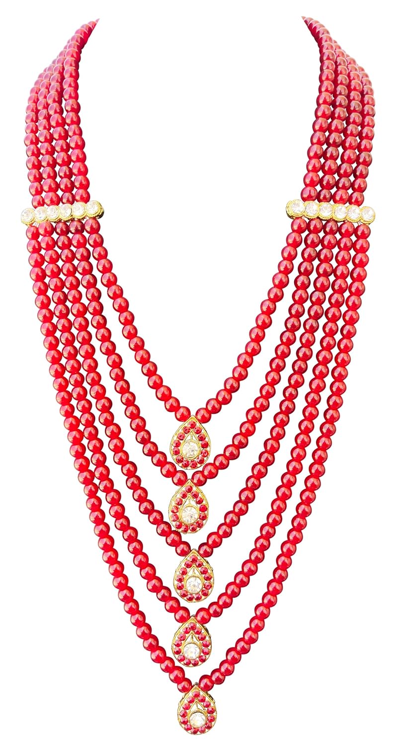 Pearl Necklace Jewellery for Groom Dulha Moti Mala Haar for Men Pearl Necklace Jewellery for Groom Dulha Moti Mala Haar for Men