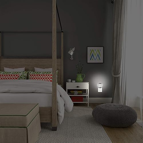 Miniatura 7 de GE CoverLite - Luz nocturna LED, diseño floral, 2 unidades, enchufe, sensor de atardecer al amanecer, decoración del hogar, para ancianos, ideal