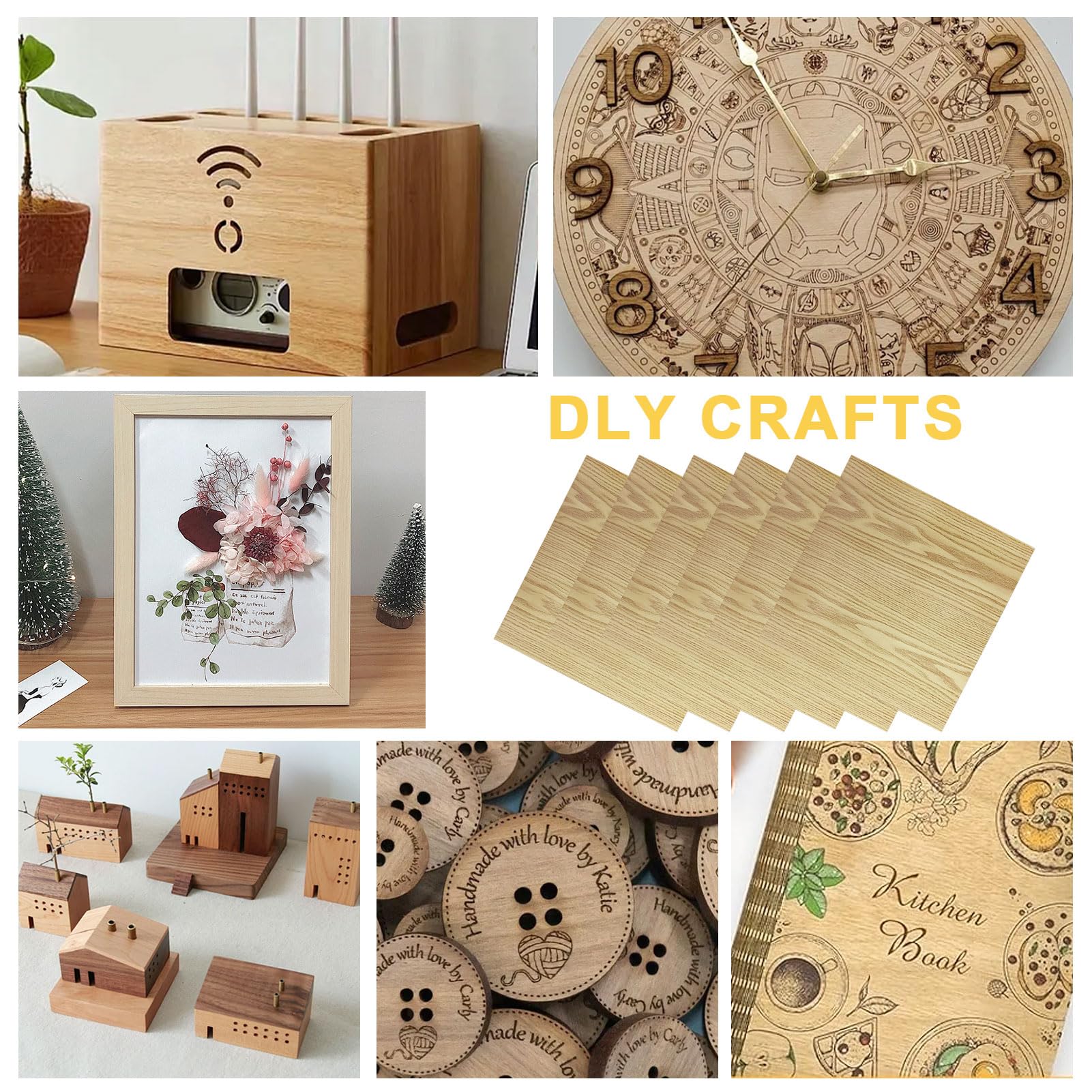 10 Pezzi Tavole In Compensato Di Tiglio 100x200x2 Mm - Per Pirografia, Fai Da Te, Modellismo E Lavoretti Artigianali - Foto 4