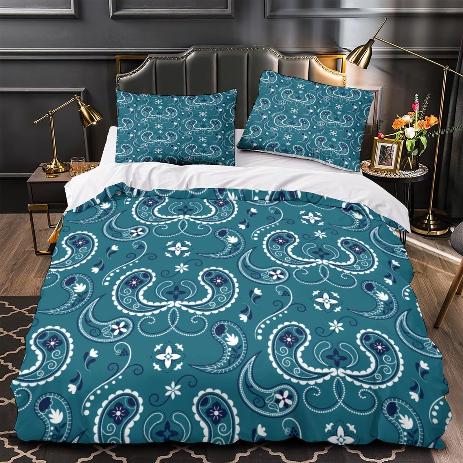 Parure de lit 260x220cm haut de gamme motif chouette 3D en tissu microfibre respirant et durable