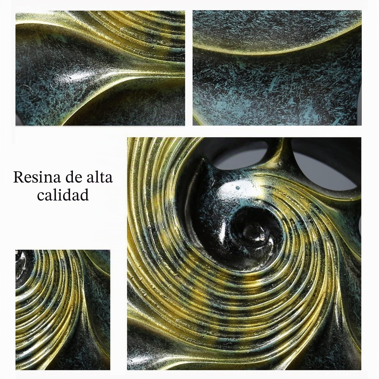 YUDIZWS Concha De Estatua Decorativa Hecha De Poliresina Figura Decorativa Moderna Escultura Oficina Sala De Estar para Decorar 40,5 X 28 X 5,5cm,Azul