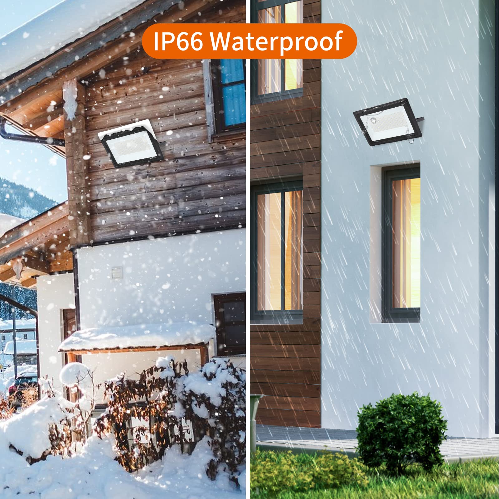 Blivrig 200W Faretto LED da esterno Bianco Freddo 6500K, 20000LM Faro LED Parete, Impermeabile IP66 Fari LED Luce Bianca Fredda Proiettore per Cortile Cantiere Giardino