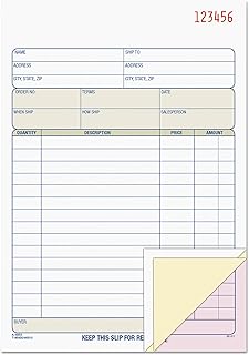TOPS Sales Order Book, 3-Part, Carbonless, White/Canary/Pink, 5-9/16 x 7-15/16 Inches, 50 Sets per Book (46510)
