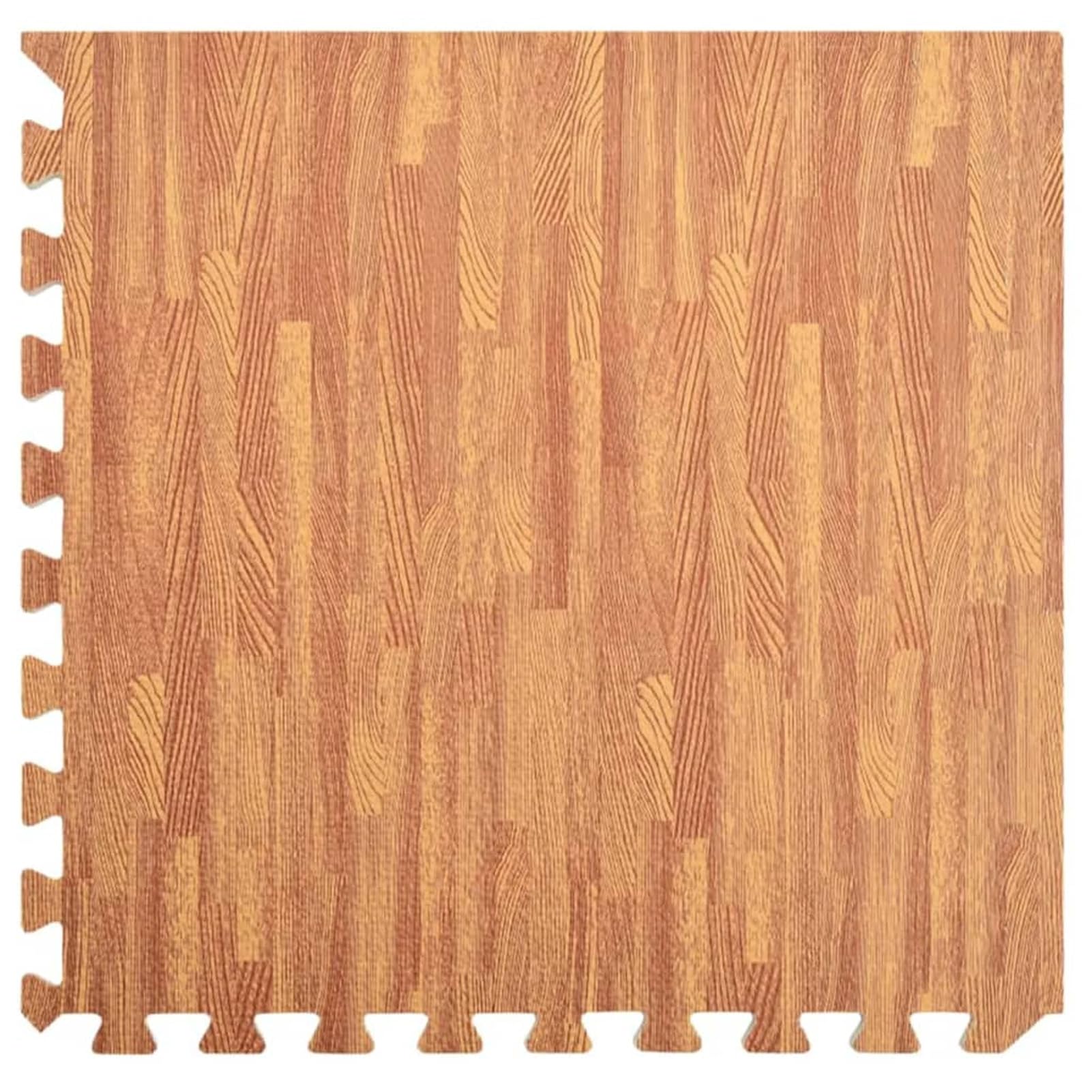 Brokky Tappetino a Incastro 12 pz Venature Legno 4,32 ㎡ Schiuma EVA-Tappeto Da Fitness A Puzzle Materassino Antiscivolo Da Palestra Componibile Con Protezione Antiurto Per Pavimenti, Pesi, Dischi, wor