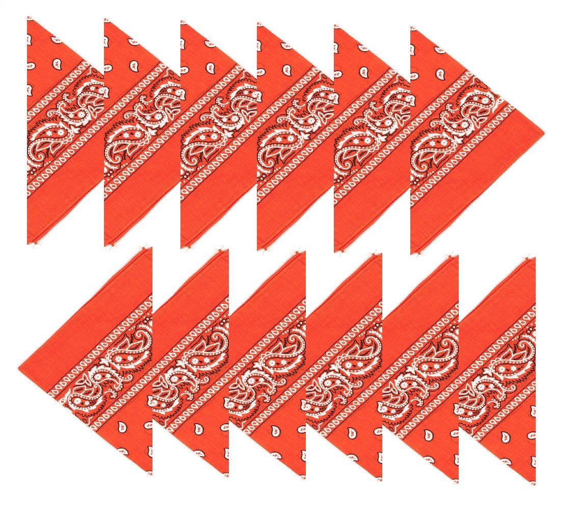Boolavard 100% Cotton 1pcs, 6pcs or 12pcs Pack Bandanas with Original Paisley Pattern Colour of Choice Headwear/Hair — view 22