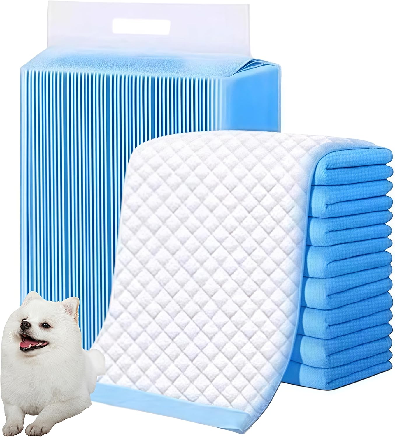 Dog Potty Training Pads - Medium (23.5" x 17.5") | 6-Layer Leak-Resistant Design | High-Capacity Absorbent Core & Quick-Dry Surface (Medium, Count, 100)