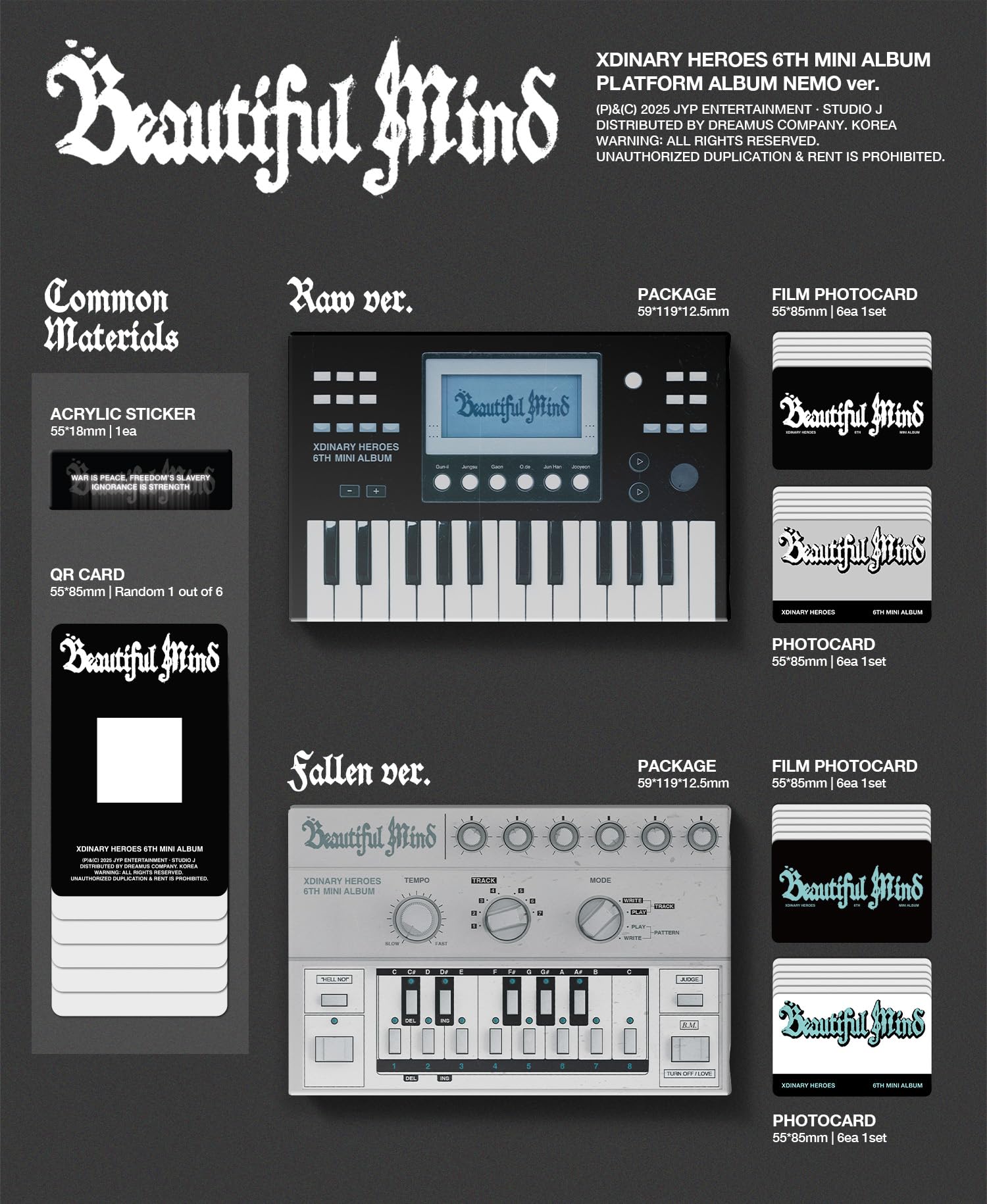 Amazon.com: Xdinary Heroes Beautiful Mind 6th Mini Album with