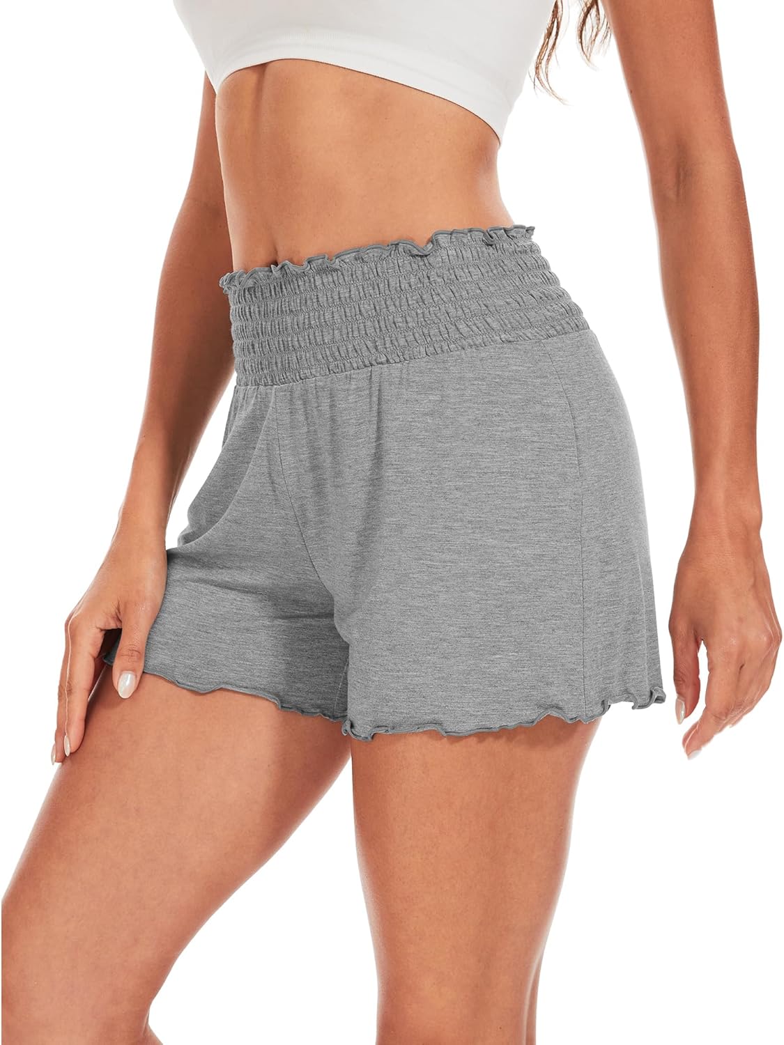 WiWi Viscose from Bamboo Pajama Shorts for Women Soft Sleep Boxers High Waisted Lounge Short Pj Bottoms S-XXL - Image 3