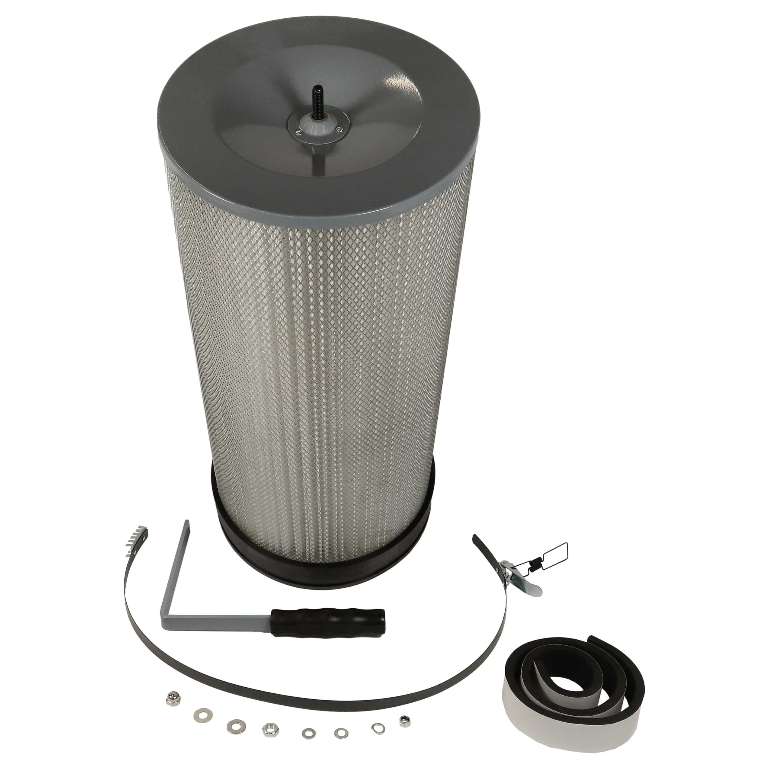 vhbw Feinstaubfilter kompatibel mit Holzmann ABS850 Absauganlage | Feinstaub-Filterpatrone mit Reinigungsbürste